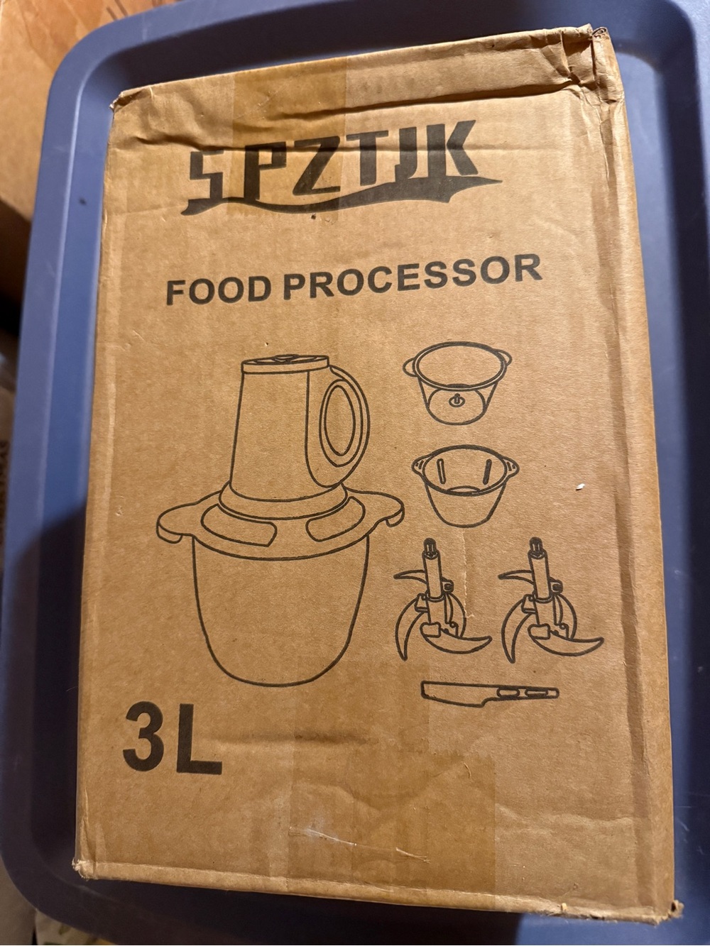 3L Food Processor - Brown